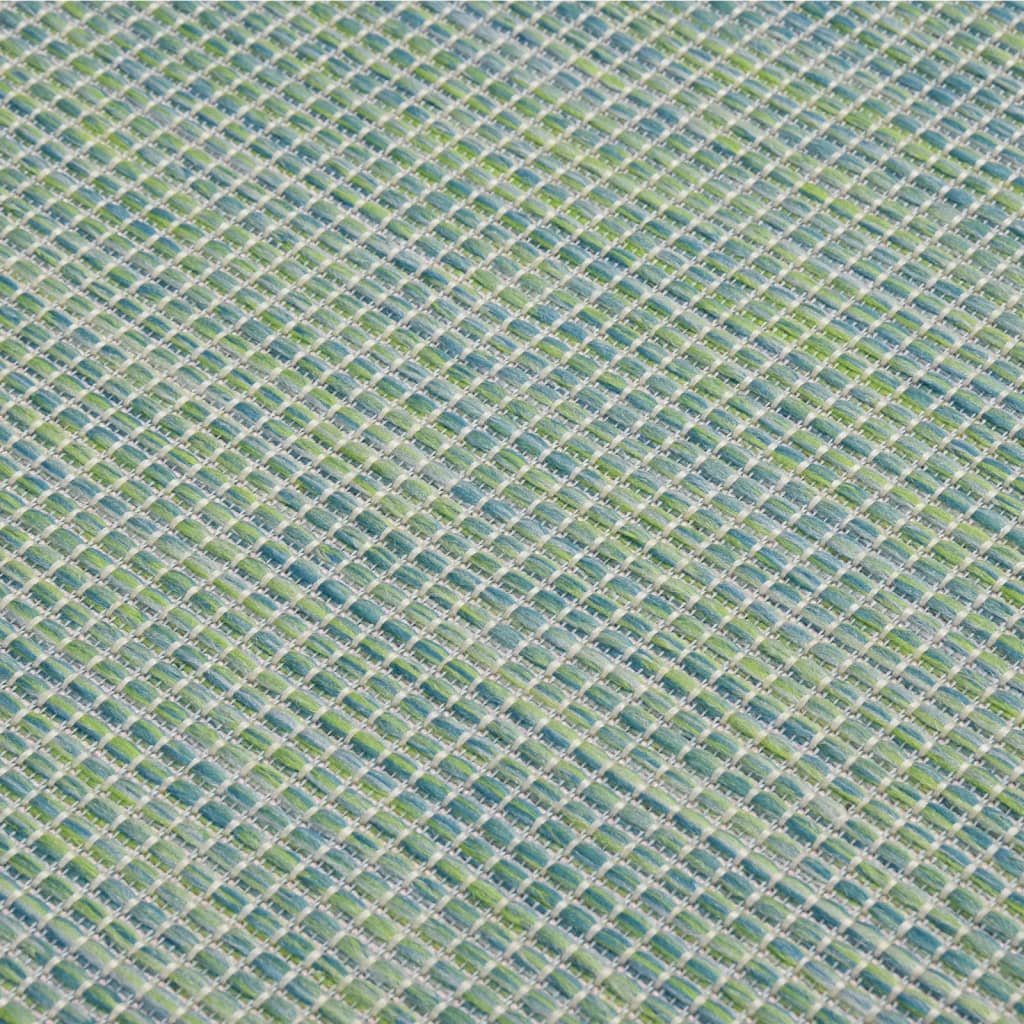 Ulkomatto Flatweave 100x200 cm turkoosi - Sisustajankoti.fi