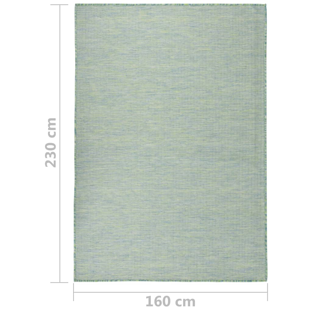 Ulkomatto Flatweave 160x230 cm turkoosi - Sisustajankoti.fi