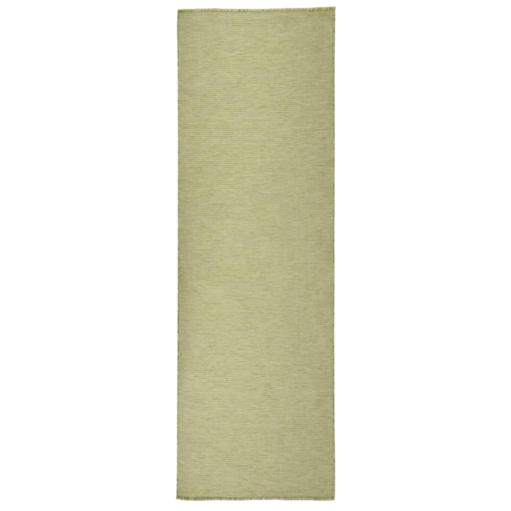 Ulkomatto Flatweave 80x250 cm vihreä - Sisustajankoti.fi