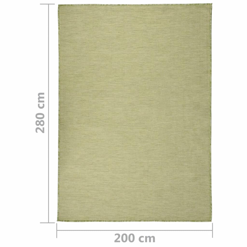 Ulkomatto Flatweave 200x280 cm vihreä - Sisustajankoti.fi