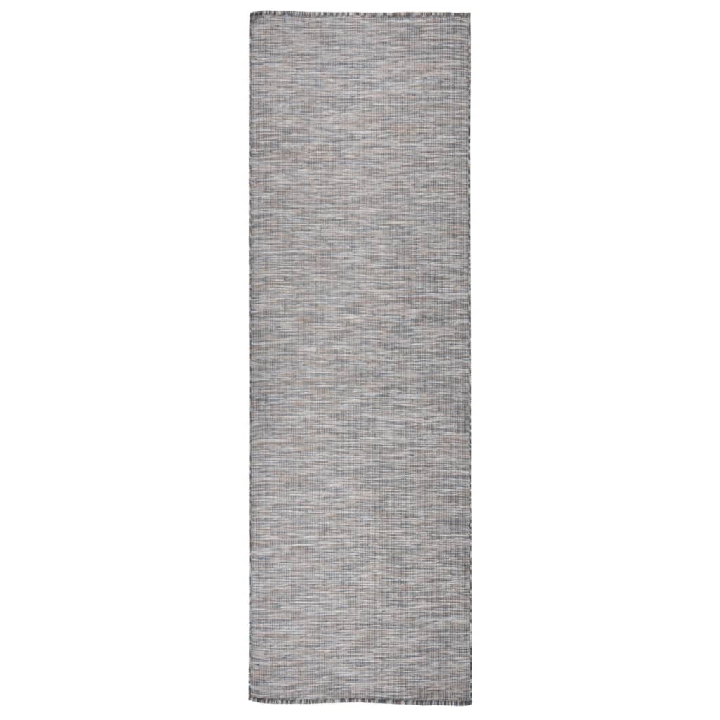 Ulkomatto Flatweave 80x250 cm ruskea ja musta - Sisustajankoti.fi
