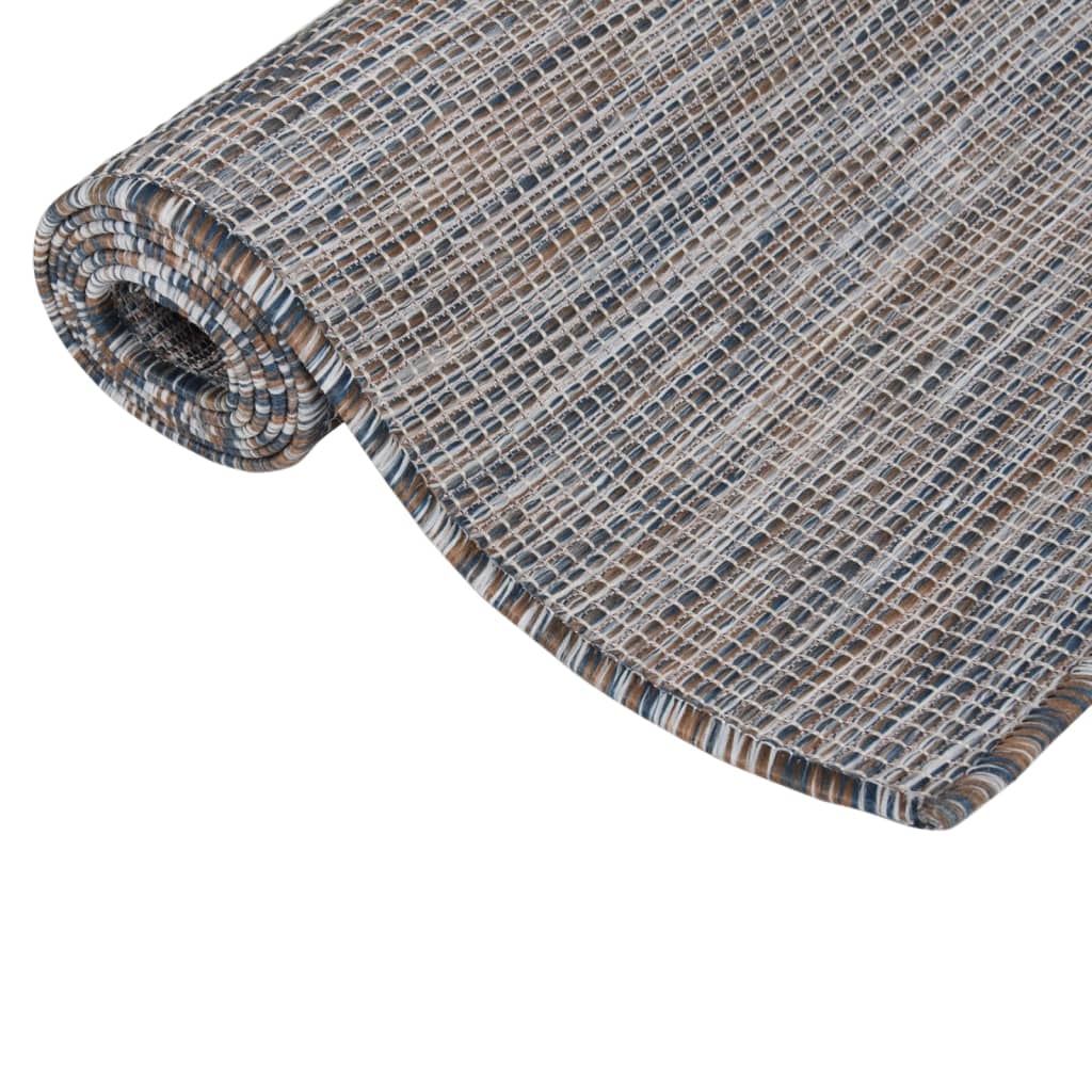 Ulkomatto Flatweave 80x250 cm ruskea ja musta - Sisustajankoti.fi