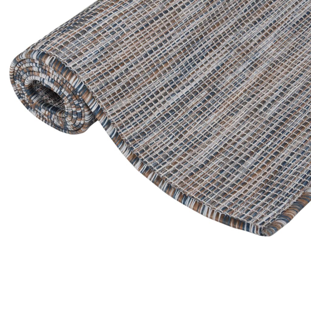 Ulkomatto Flatweave 200x280 cm ruskea ja musta - Sisustajankoti.fi