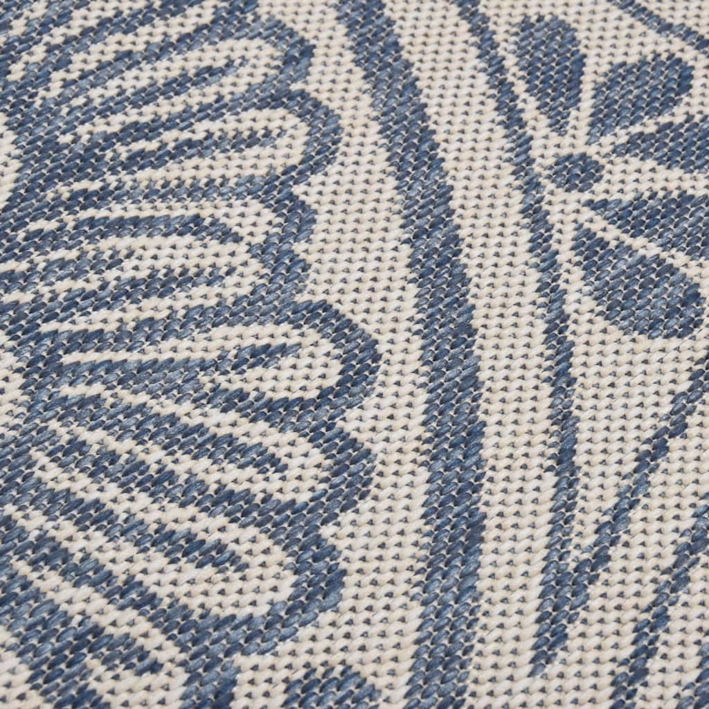 Ulkomatto Flatweave 80x250 cm sininen kuvio - Sisustajankoti.fi