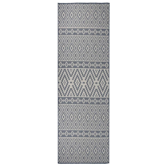 Ulkomatto Flatweave 80x250 cm siniset raidat - Sisustajankoti.fi