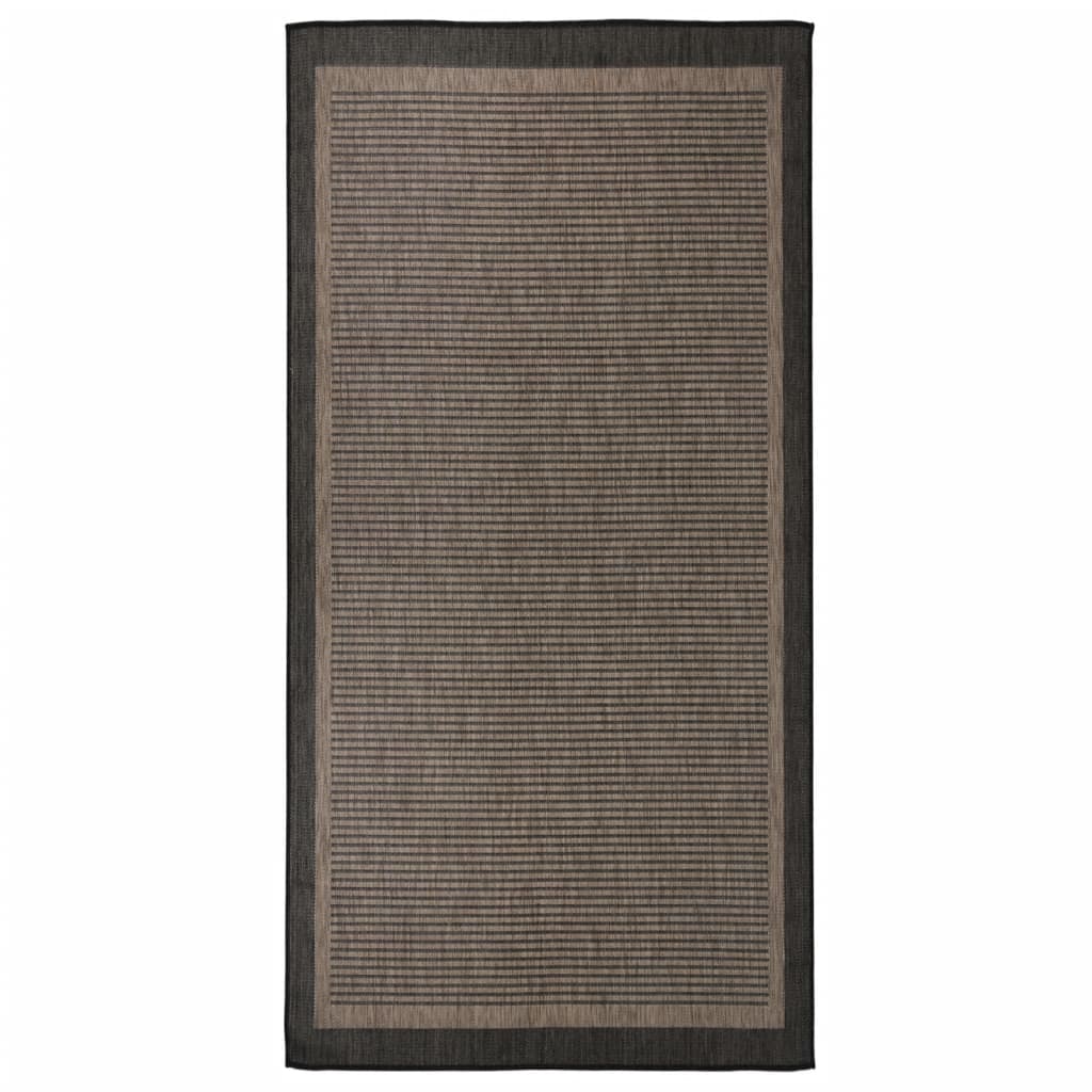 Ulkomatto Flatweave 100x200 cm tummanruskea - Sisustajankoti.fi