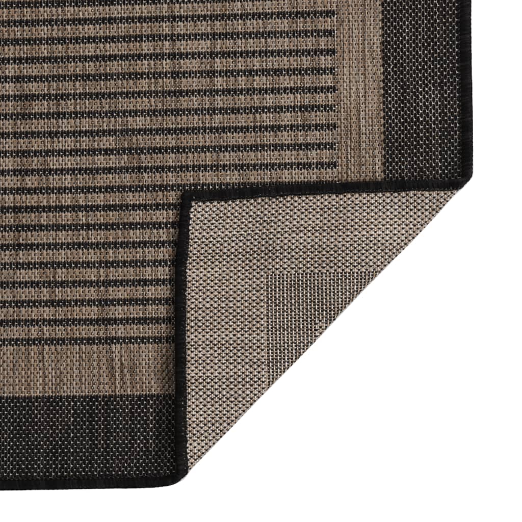 Ulkomatto Flatweave 100x200 cm tummanruskea - Sisustajankoti.fi