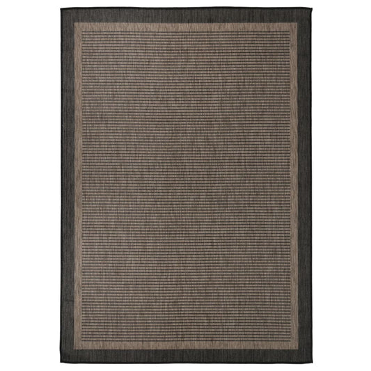 Ulkomatto Flatweave 140x200 cm tummanruskea - Sisustajankoti.fi