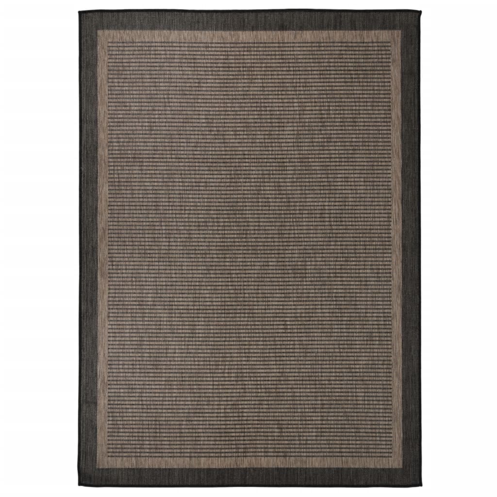 Ulkomatto Flatweave 200x280 cm tummanruskea - Sisustajankoti.fi
