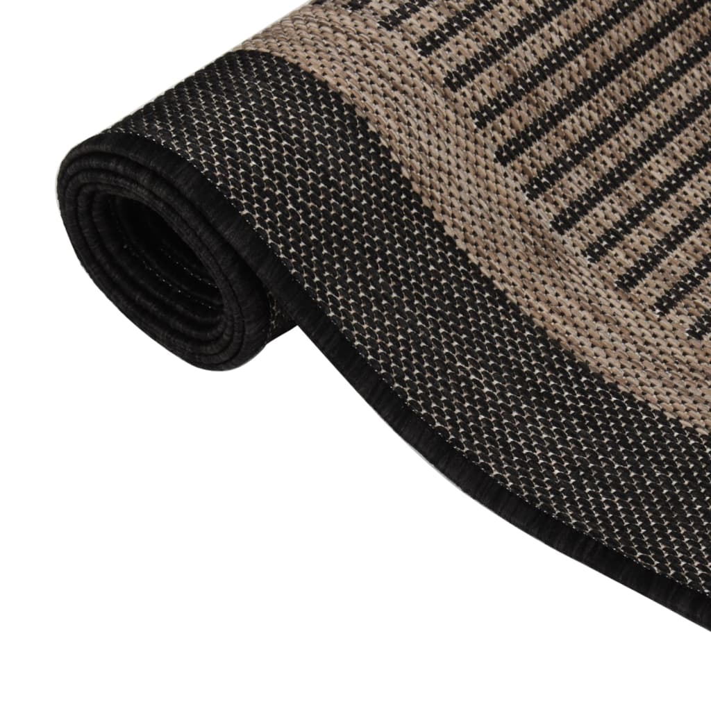 Ulkomatto Flatweave 200x280 cm tummanruskea - Sisustajankoti.fi