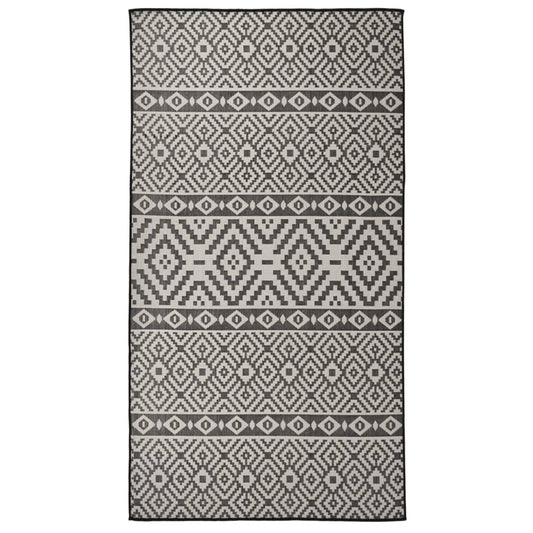 Ulkomatto Flatweave 80x150 cm mustat raidat - Sisustajankoti.fi