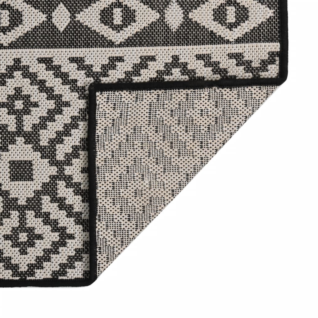 Ulkomatto Flatweave 80x150 cm mustat raidat - Sisustajankoti.fi