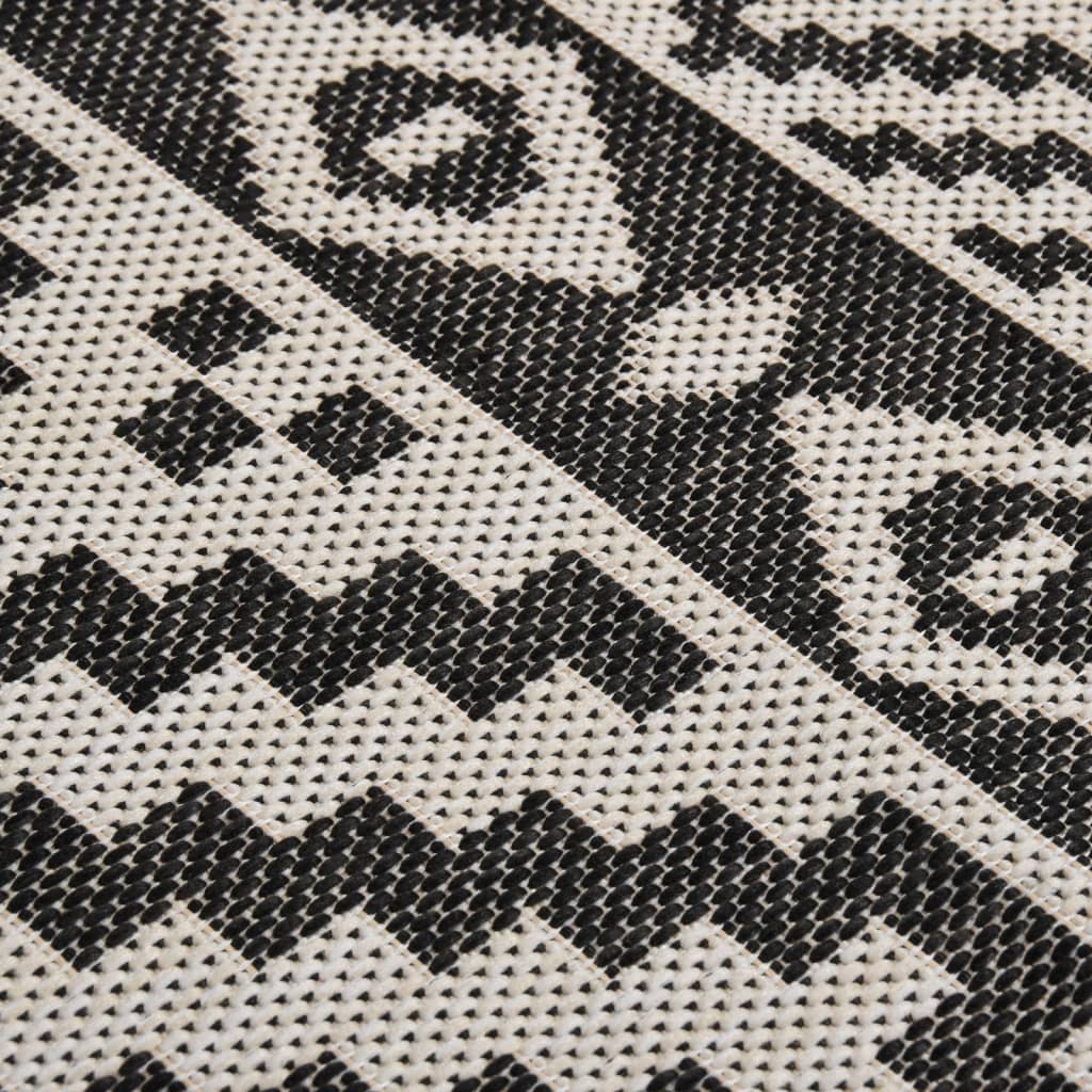 Ulkomatto Flatweave 80x150 cm mustat raidat - Sisustajankoti.fi