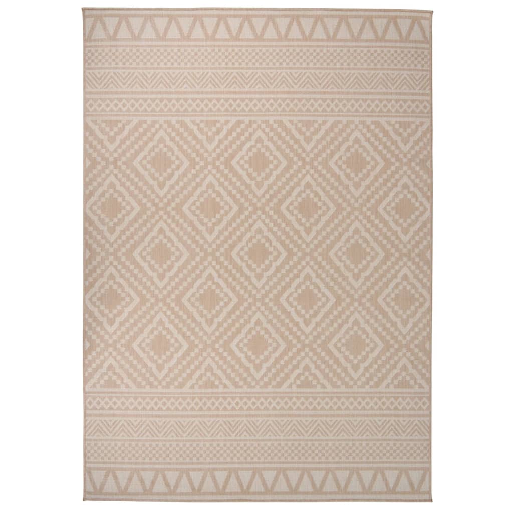 Ulkomatto Flatweave 120x170 cm ruskeat raidat - Sisustajankoti.fi