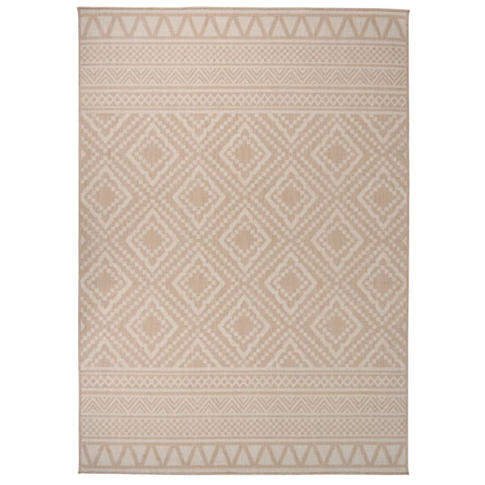 Ulkomatto Flatweave 120x170 cm ruskeat raidat - Sisustajankoti.fi