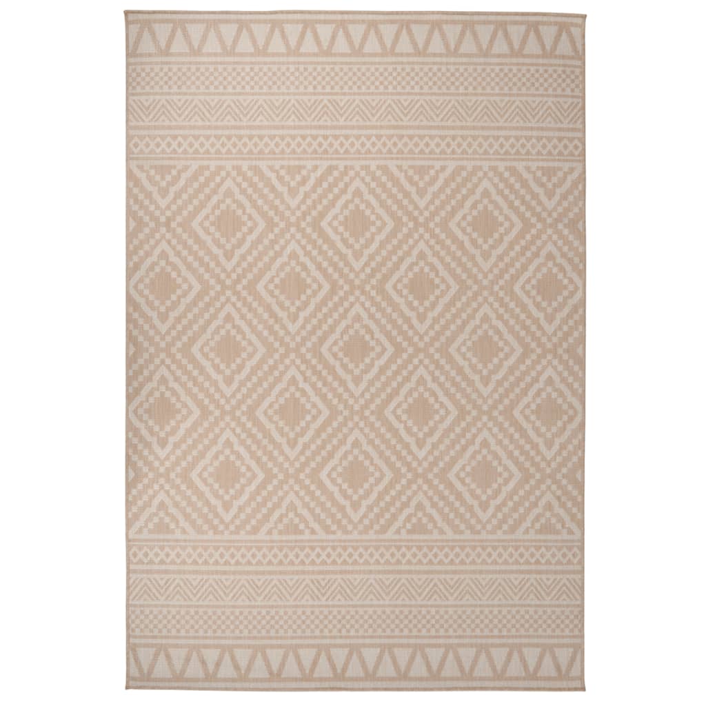 Ulkomatto Flatweave 160x230 cm ruskeat raidat - Sisustajankoti.fi