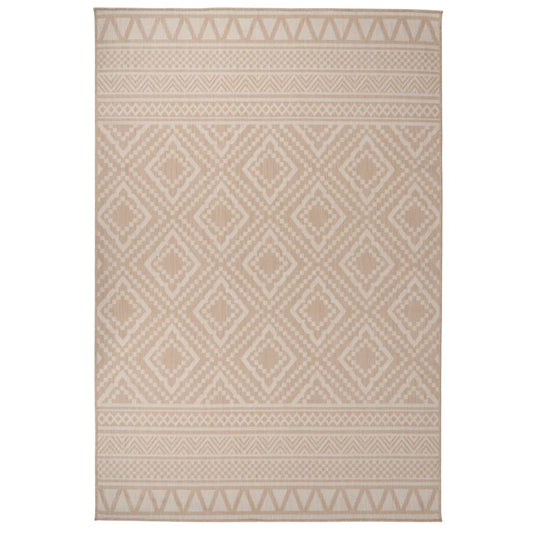 Ulkomatto Flatweave 160x230 cm ruskeat raidat - Sisustajankoti.fi
