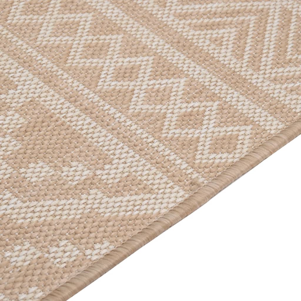 Ulkomatto Flatweave 160x230 cm ruskeat raidat - Sisustajankoti.fi