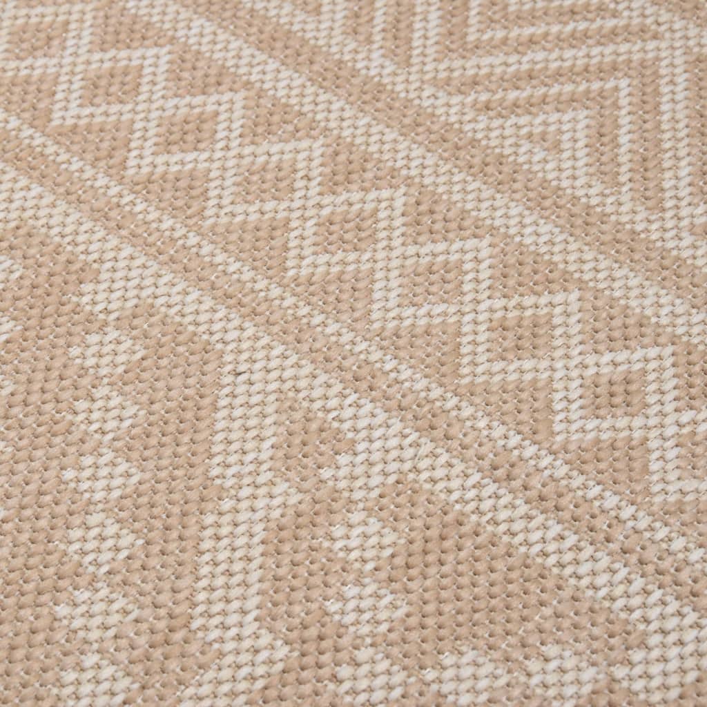 Ulkomatto Flatweave 160x230 cm ruskeat raidat - Sisustajankoti.fi