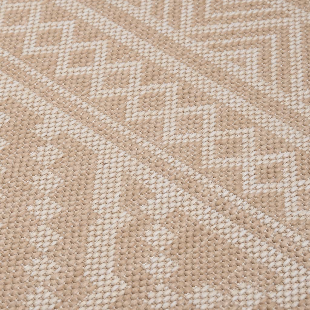 Ulkomatto Flatweave 200x280 cm ruskeat raidat - Sisustajankoti.fi