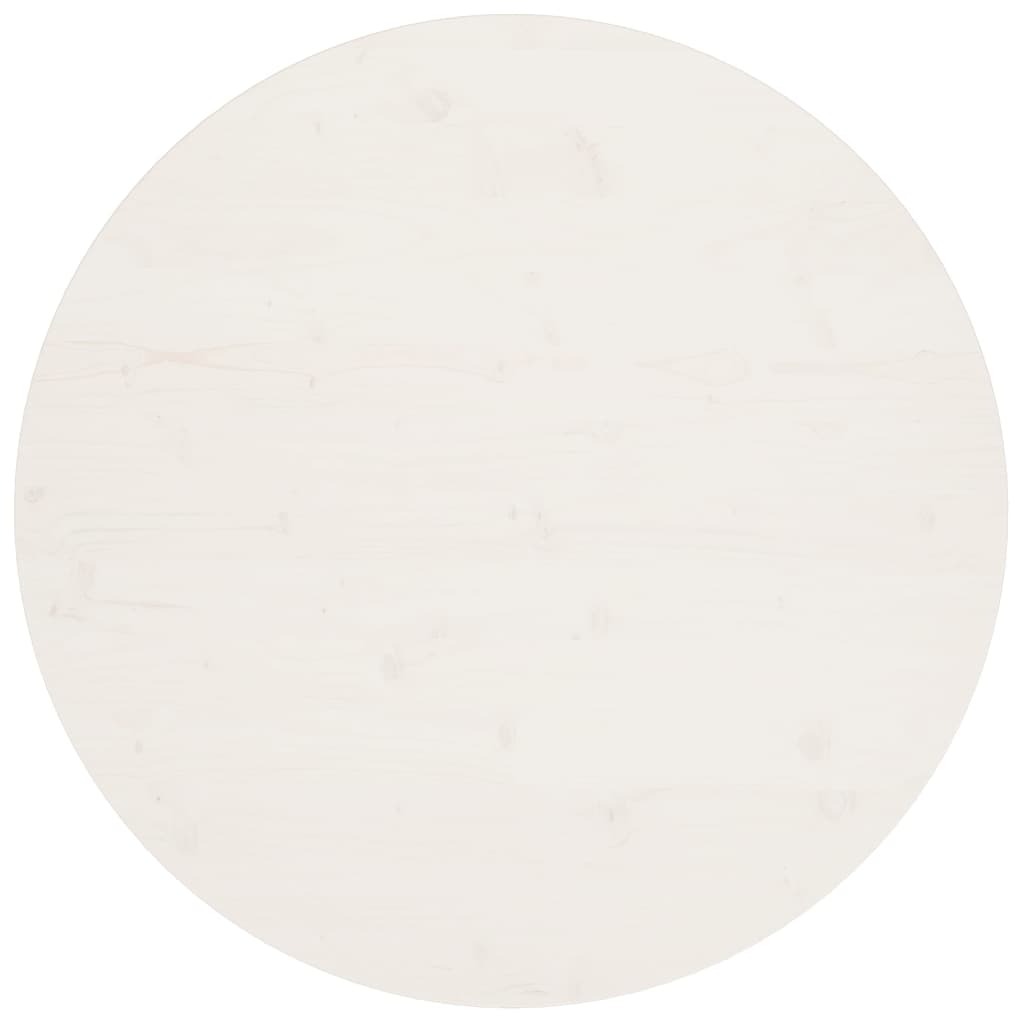 Pöytälevy valkoinen Ø90x2,5 cm täysi mänty - Sisustajankoti.fi