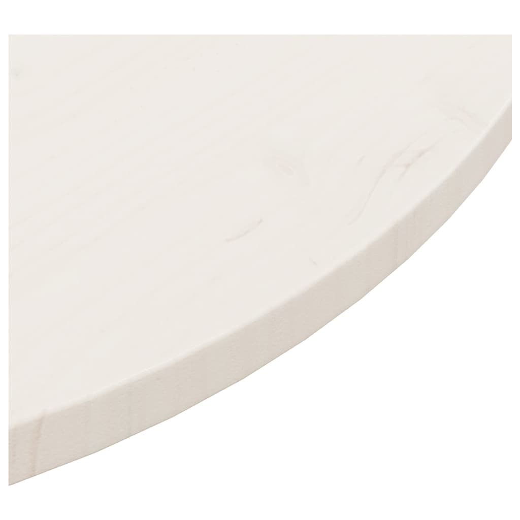 Pöytälevy valkoinen Ø90x2,5 cm täysi mänty - Sisustajankoti.fi