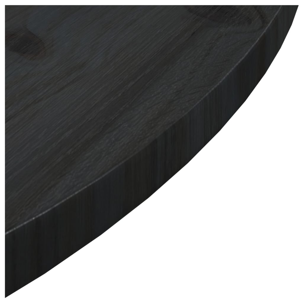 Pöytälevy musta Ø80x2,5 cm täysi mänty - Sisustajankoti.fi