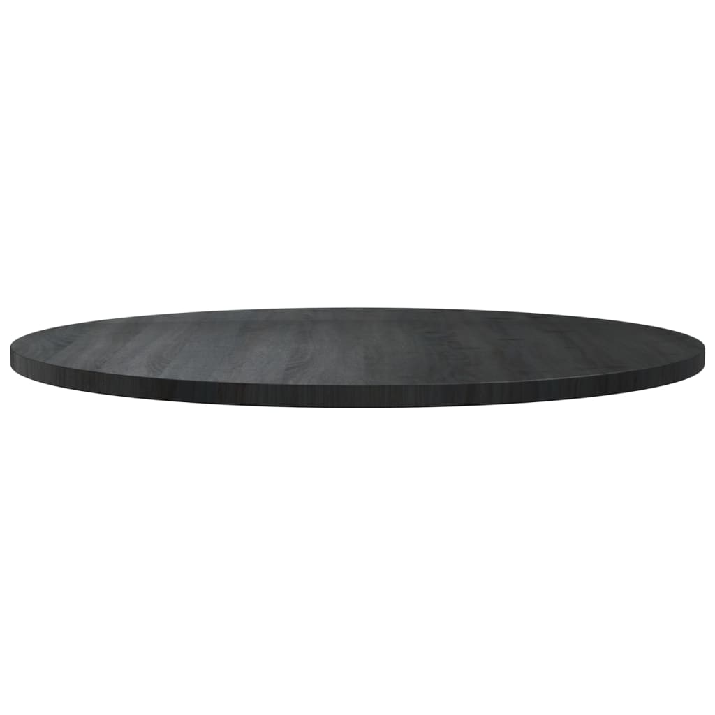 Pöytälevy musta Ø90x2,5 cm täysi mänty - Sisustajankoti.fi