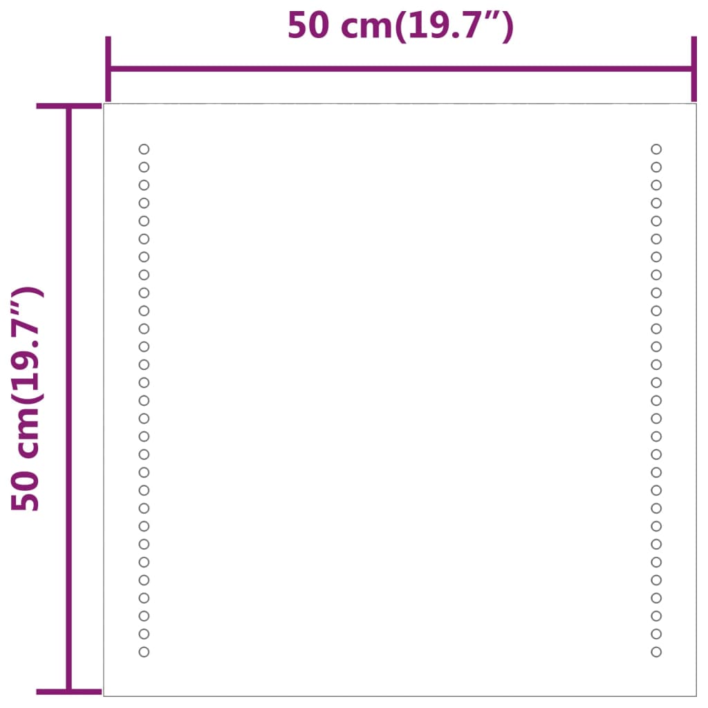 Kylpyhuoneen LED-peili 50x50 cm - Sisustajankoti.fi