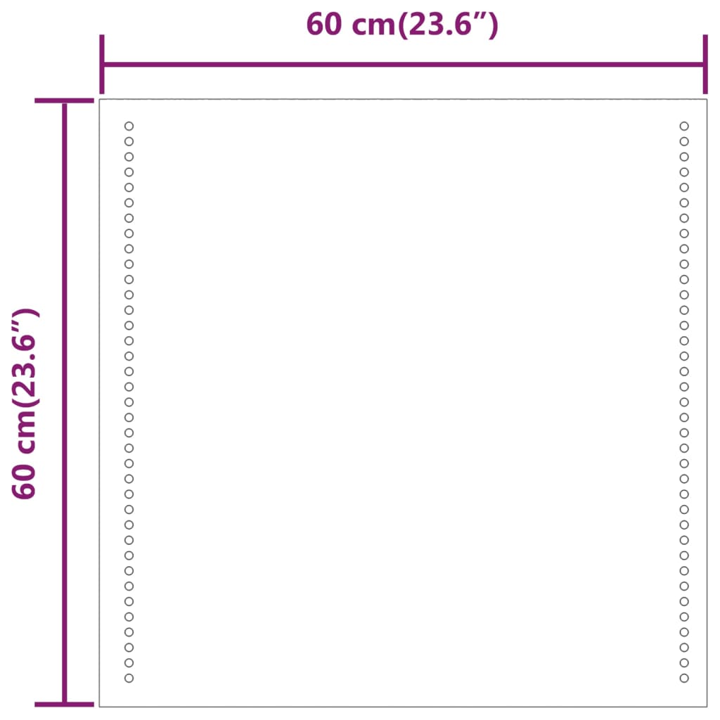 Kylpyhuoneen LED-peili 60x60 cm - Sisustajankoti.fi