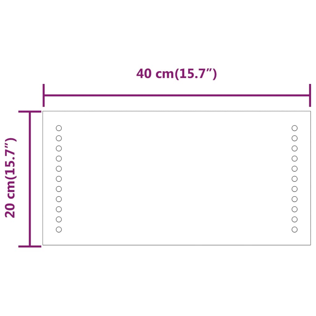 Kylpyhuoneen LED-peili 40x20 cm - Sisustajankoti.fi