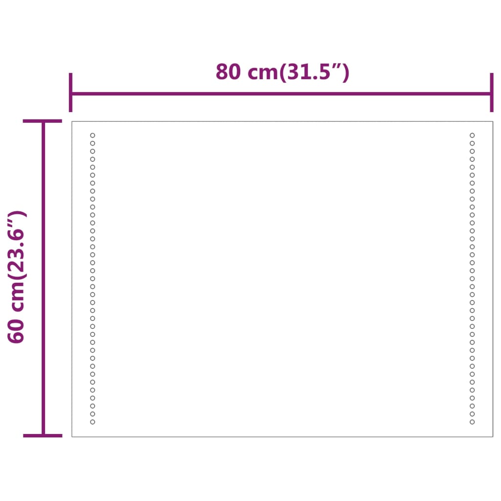 Kylpyhuoneen LED-peili 80x60 cm - Sisustajankoti.fi