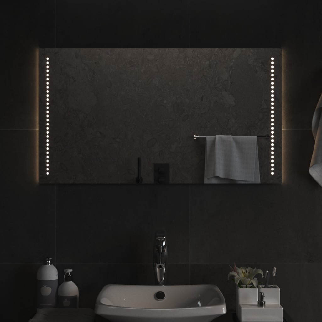 Kylpyhuoneen LED-peili 90x50 cm - Sisustajankoti.fi