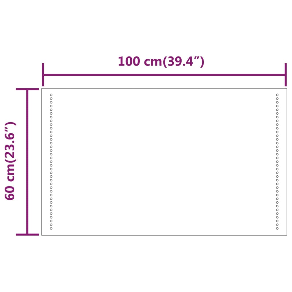 Kylpyhuoneen LED-peili 100x60 cm - Sisustajankoti.fi