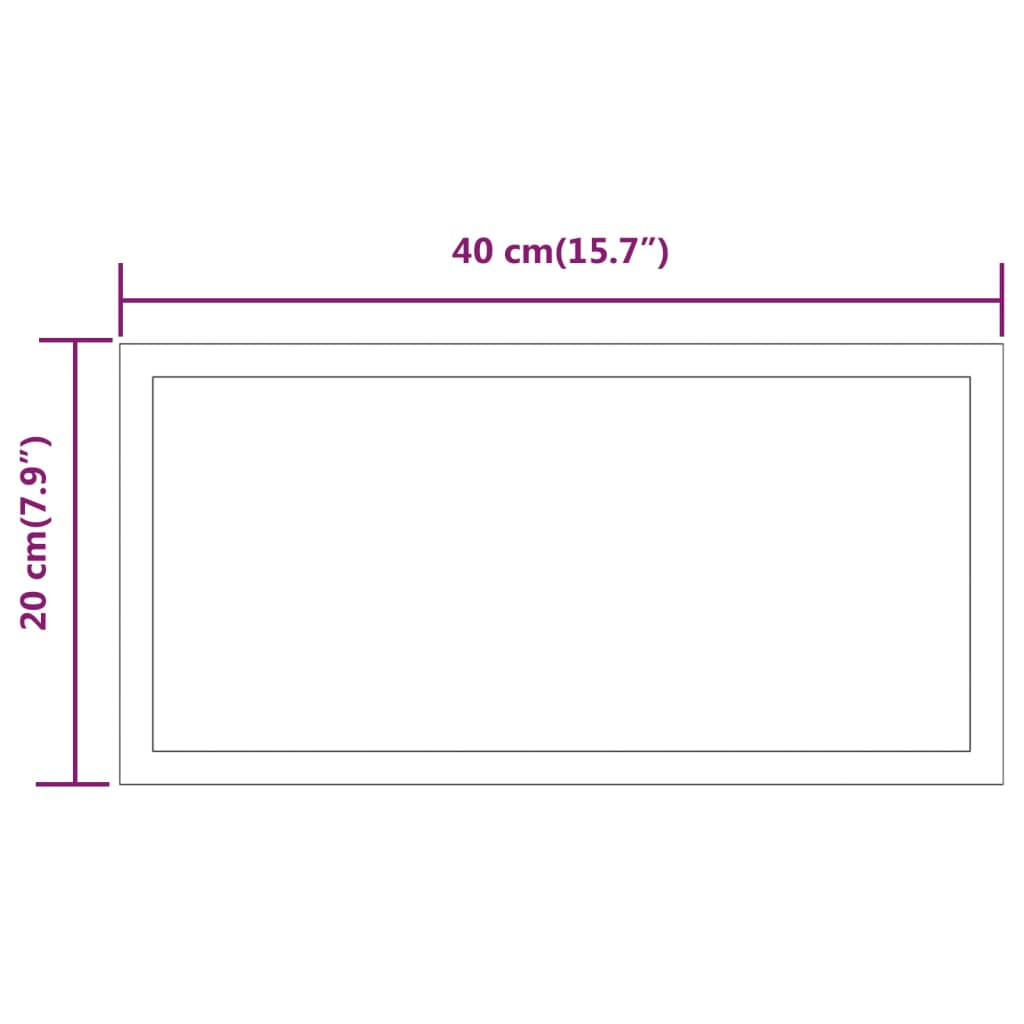 Kylpyhuoneen LED-peili 40x20 cm - Sisustajankoti.fi