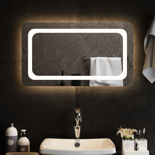 Kylpyhuoneen LED-peili 70x40 cm - Sisustajankoti.fi