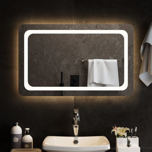 Kylpyhuoneen LED-peili 80x50 cm - Sisustajankoti.fi