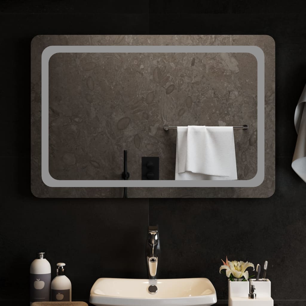 Kylpyhuoneen LED-peili 90x60 cm - Sisustajankoti.fi