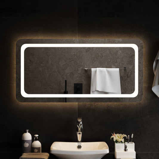 Kylpyhuoneen LED-peili 100x50 cm - Sisustajankoti.fi