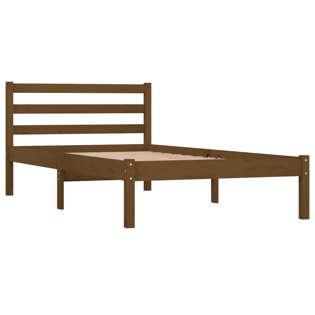 Sängynrunko täysi mänty 90x190 cm hunajanruskea 3FT Single - Sisustajankoti.fi