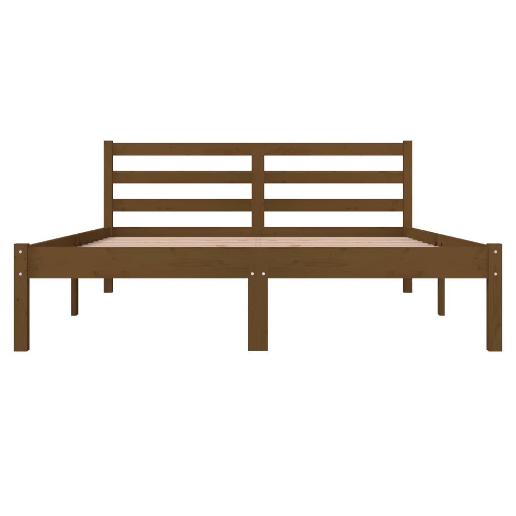 Sängynrunko täysi mänty 135x190 cm hunajanruskea 4FT6 Double - Sisustajankoti.fi