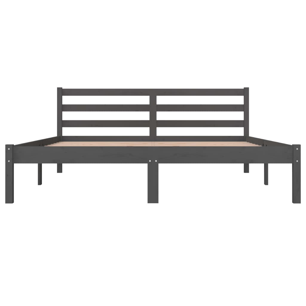 Sängynrunko täysi mänty 150x200 cm harmaa 5FT King Size - Sisustajankoti.fi