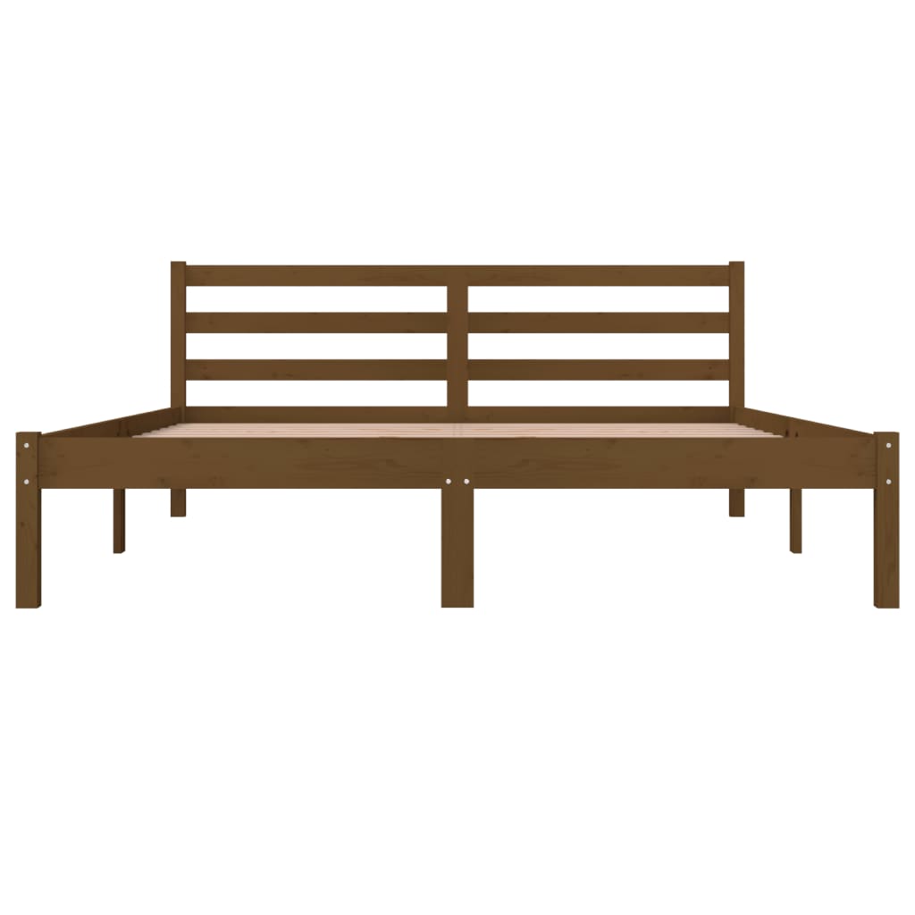 Sängynrunko täysi mänty 150x200 cm hunajanruskea 5FT King Size - Sisustajankoti.fi