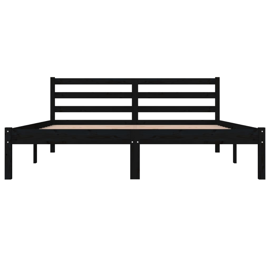 Sängynrunko täysi mänty 150x200 cm musta 5FT King Size - Sisustajankoti.fi