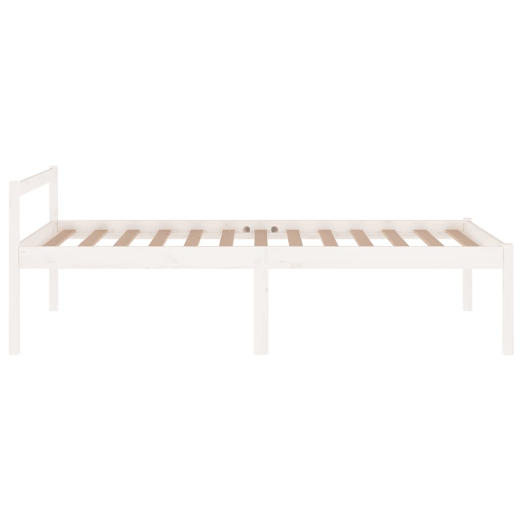 Sängynrunko valkoinen täysi mänty 100x200 cm - Sisustajankoti.fi