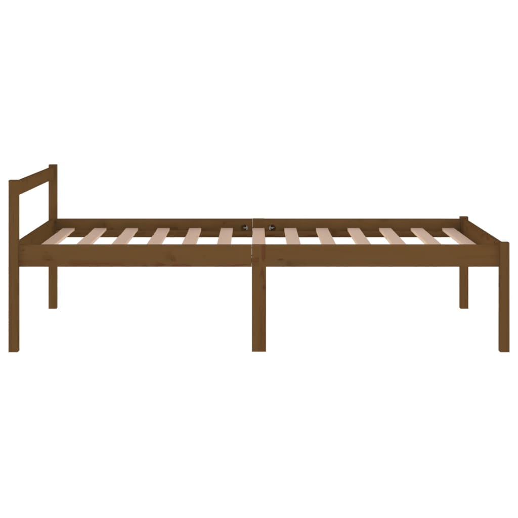 Sängynrunko hunajanruskea täysi mänty 100x200 cm - Sisustajankoti.fi