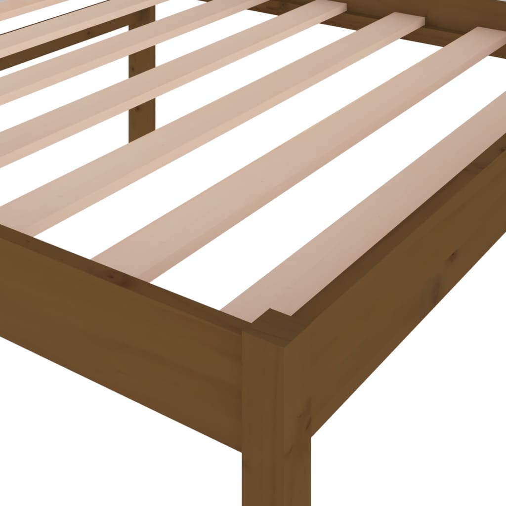 Sängynrunko hunajanruskea täysi mänty 100x200 cm - Sisustajankoti.fi