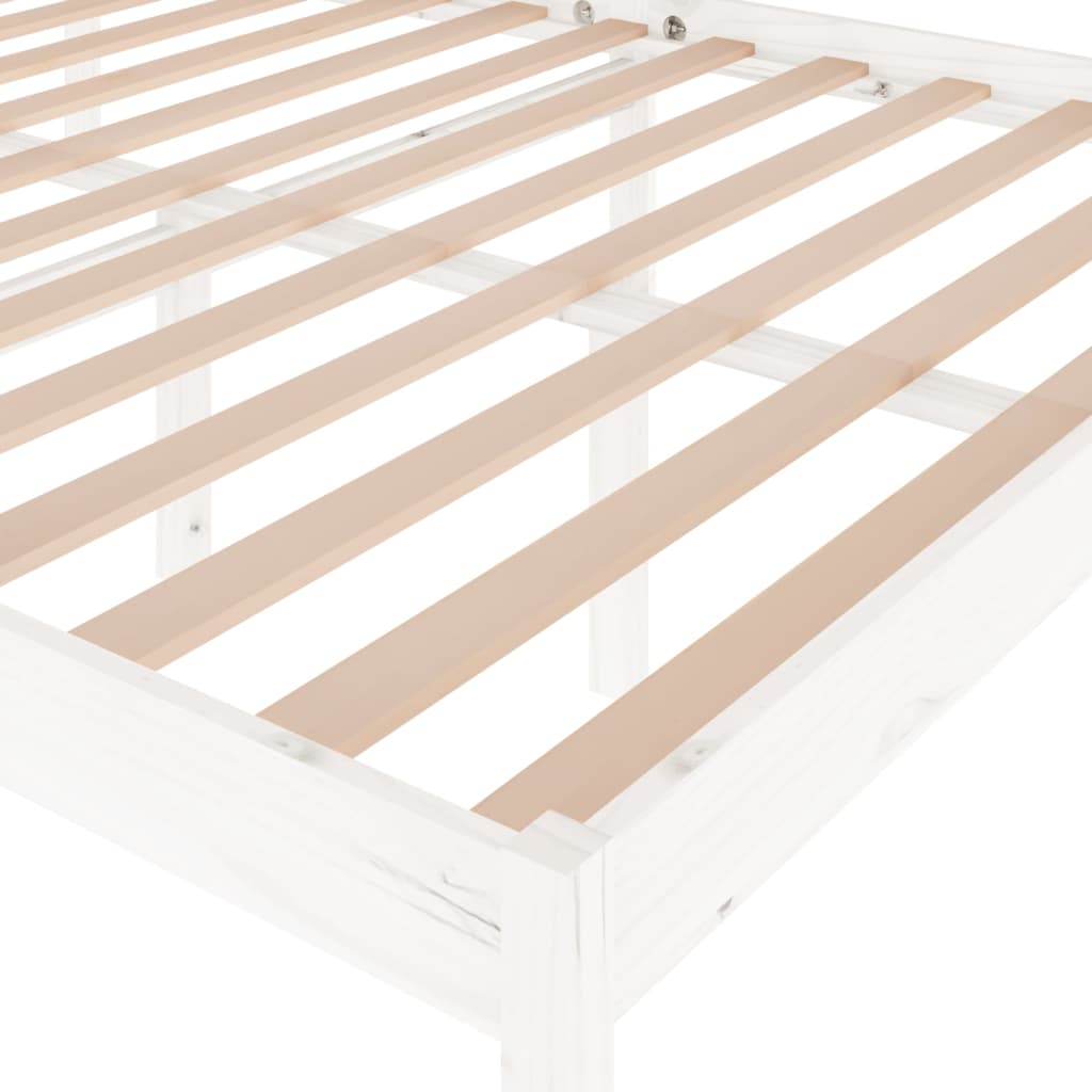 Sängynrunko valkoinen täysi mänty 150x200 cm 5FT King - Sisustajankoti.fi