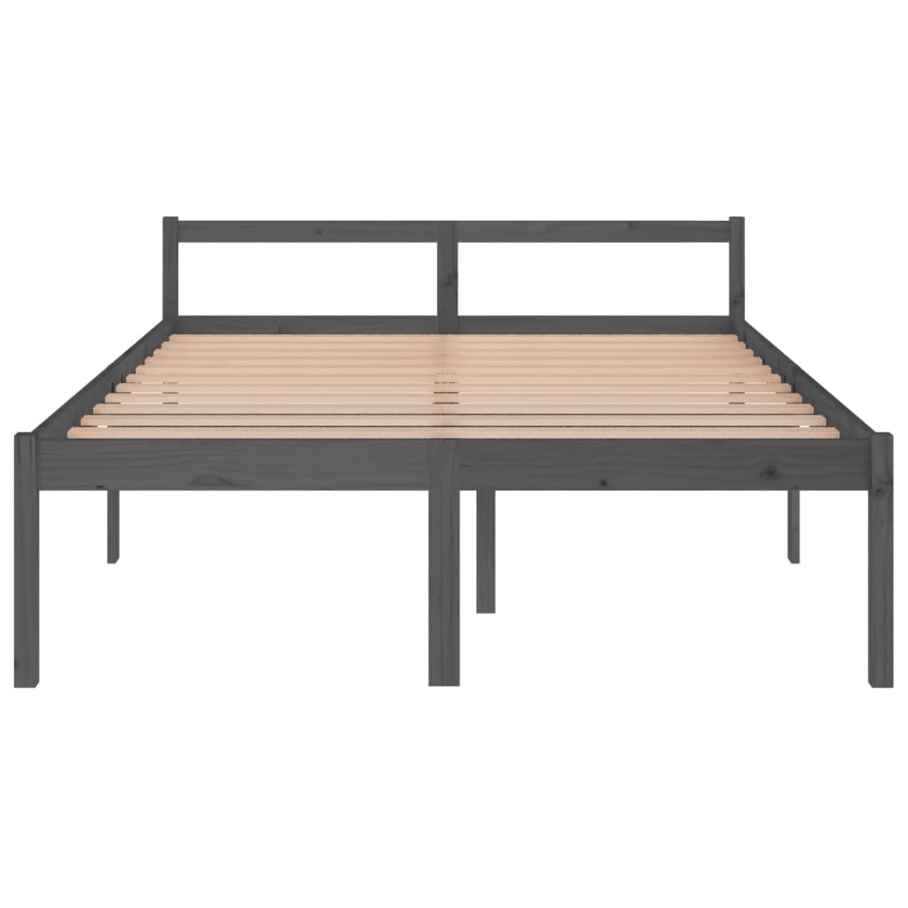 Sängynrunko harmaa täysi mänty 150x200 cm 5FT King - Sisustajankoti.fi