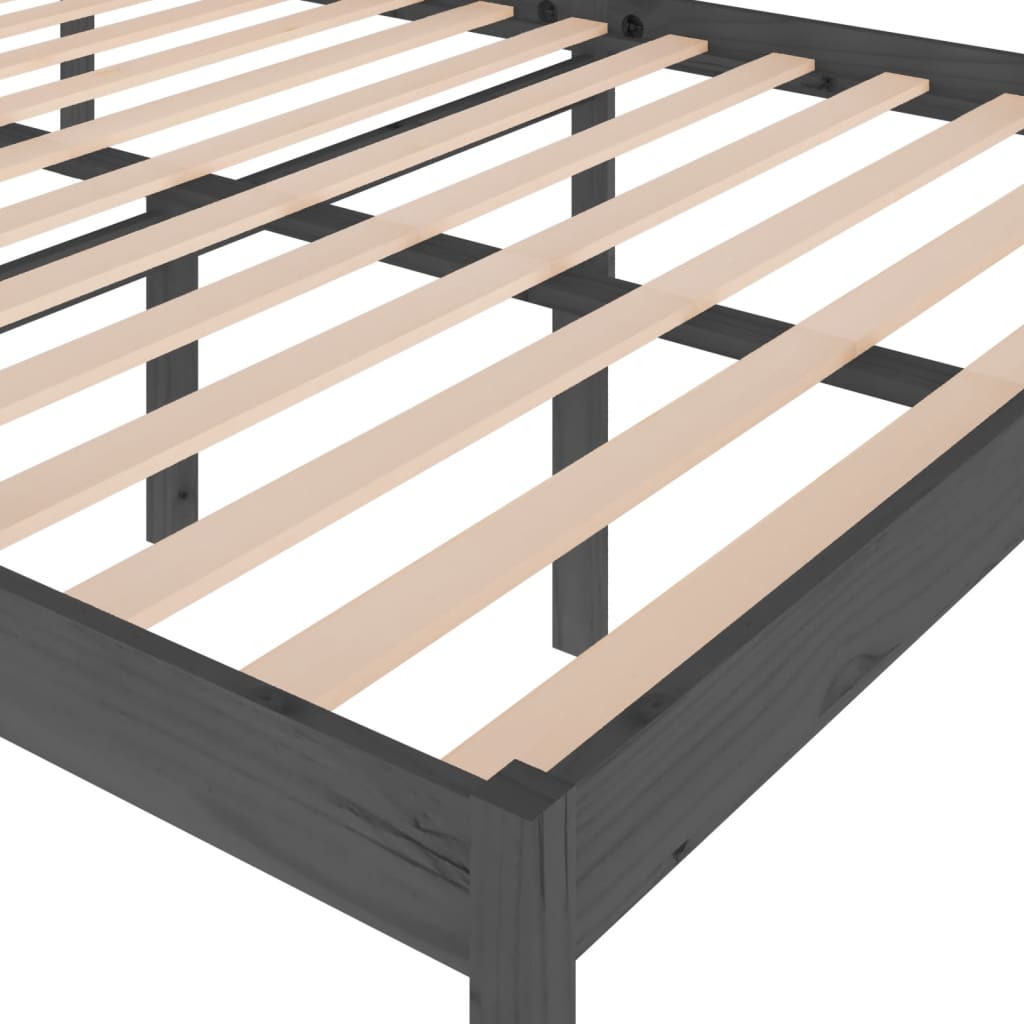 Sängynrunko harmaa täysi mänty 150x200 cm 5FT King - Sisustajankoti.fi